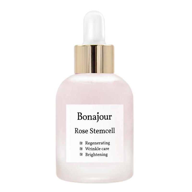BONAJOUR [بوناجور] أمبولات خلاصة الورد النباتية - أفضل سيروم لمكافحة التجاعيد والشيخوخة، للعناية بالتفتيح/العناية الشاملة 1.0 أونصة سائلة - Image 1